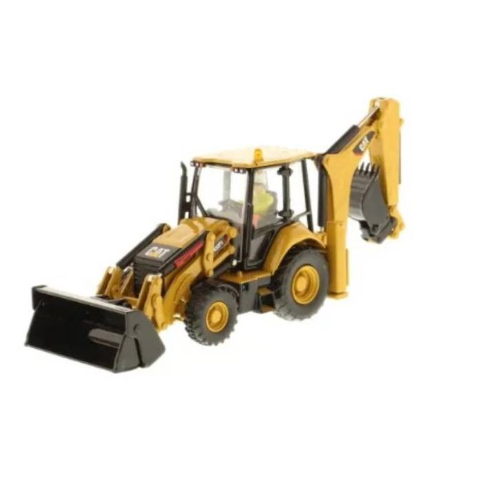 MINIATURA DIECAST RETROESCAVADEIRA - CAT - AMARELA