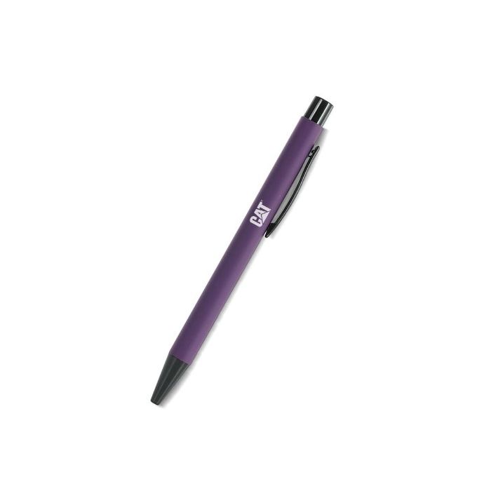 CANETA METAL COM ACABAMENTO EMBORRACHADO - CAT - ROXO