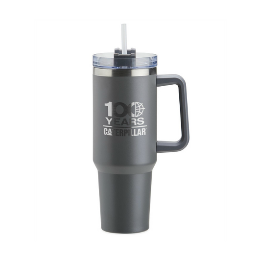 CANECA TÉRMICA 1,2L - 100 ANOS CATERPILLAR - CINZA
